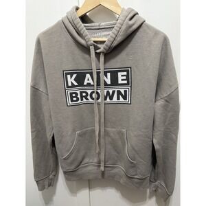 Kane Brown Concert Original Pullover Fleece Hoodie Over SM Gray Writing Logo